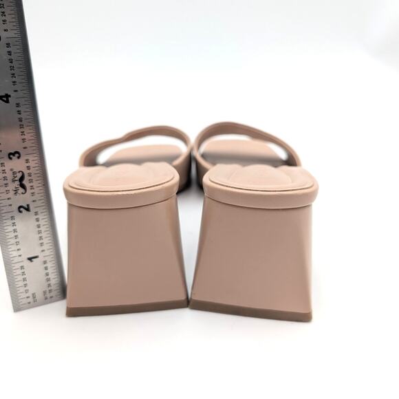 Open Edit Jaydin Block Heel Sandals Women's Open Toe Beige Size US6M EU36.5 - Picture 4 of 12